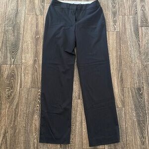 8T Liz Clairborne Audra Pant Black Grey High Mid Rise